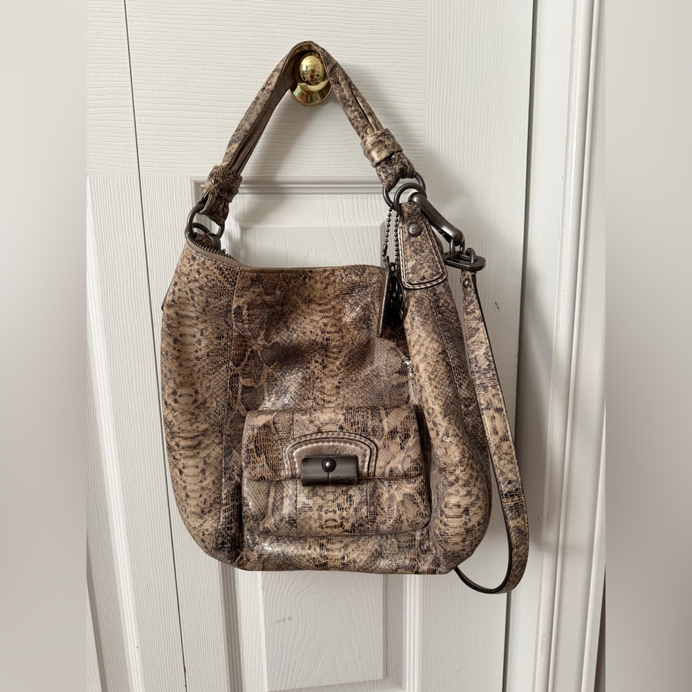 Coach Kristin hobo in snake print